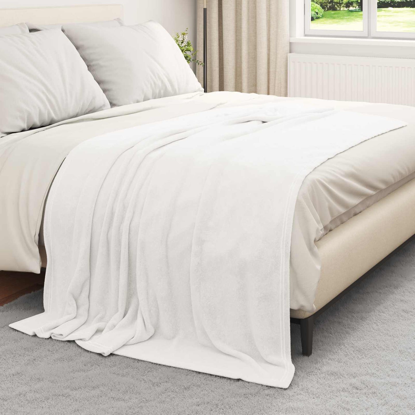 VidaXL Teppiche 6 Stück weiß 150 x 200 cm Fleece