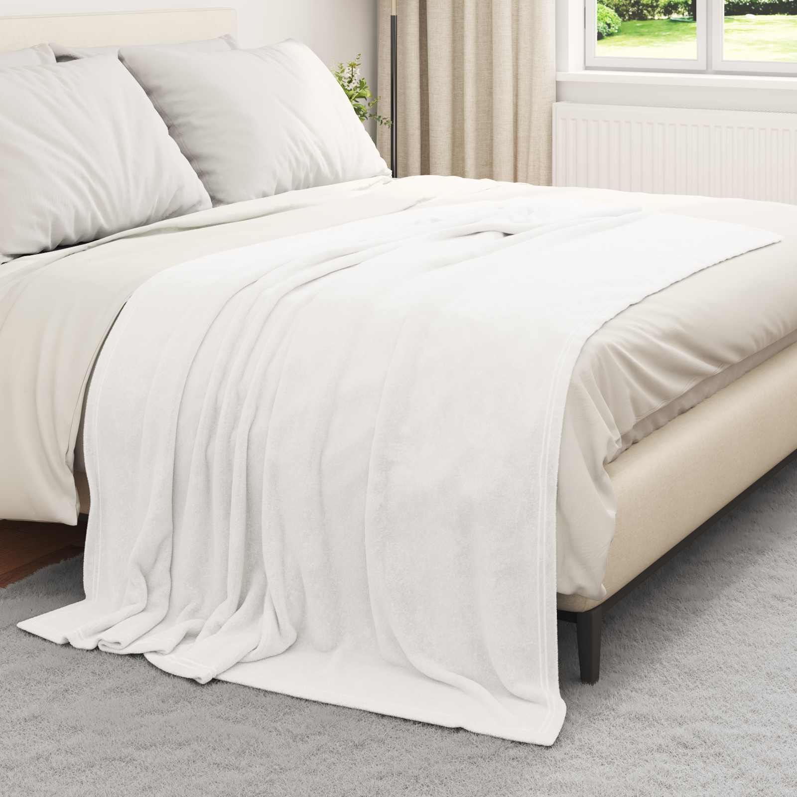 VidaXL Teppiche 6 Stück weiß 150 x 200 cm Fleece