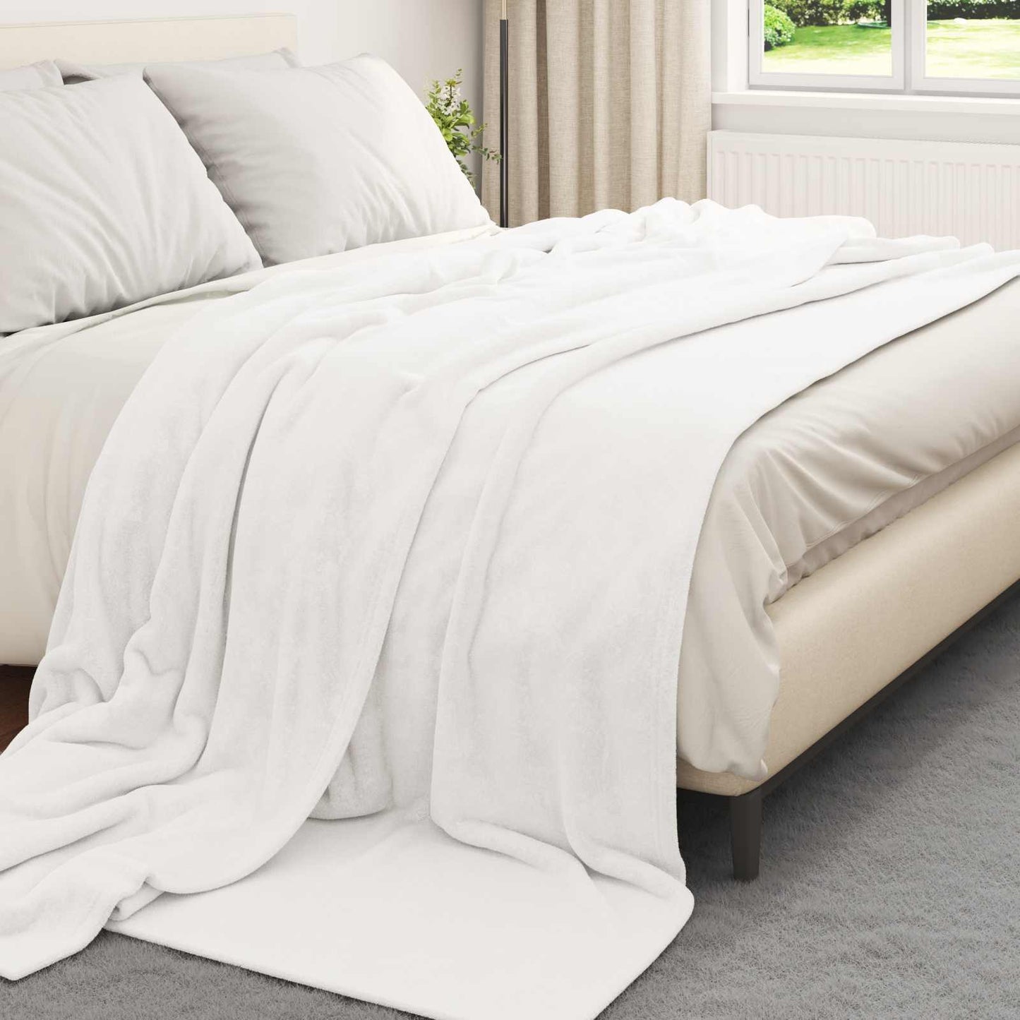 VidaXL Teppiche 6 Stück weiß 220 x 240 cm Fleece