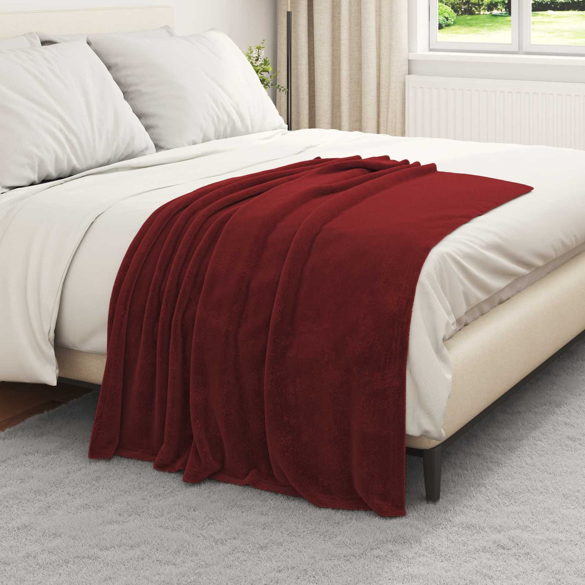 VidaXL Teppiche 6 Stk. Burgunderrot 130 x 150 cm Fleece