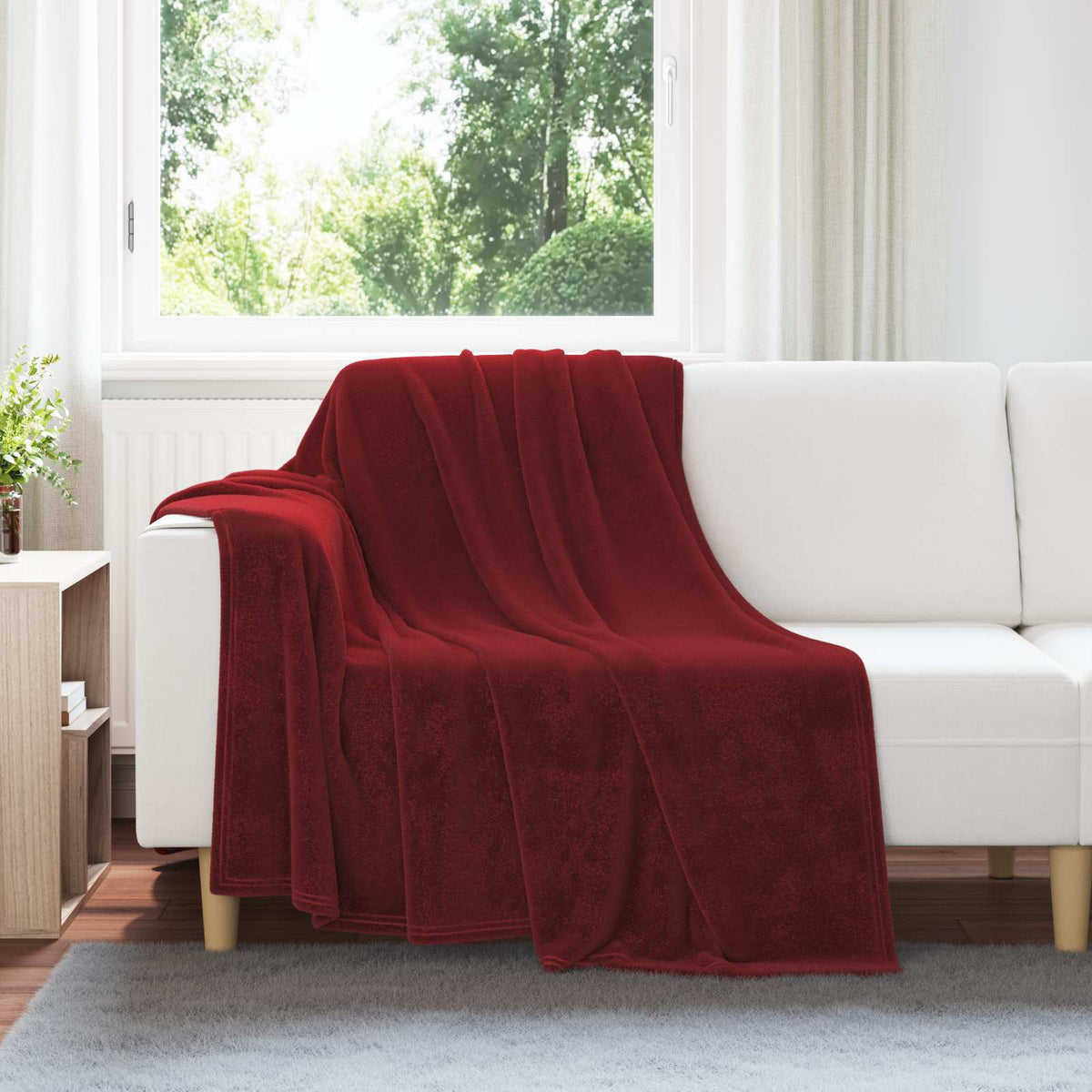 VidaXL Teppiche 6 Stk. Burgunderrot 150 x 200 cm Fleece