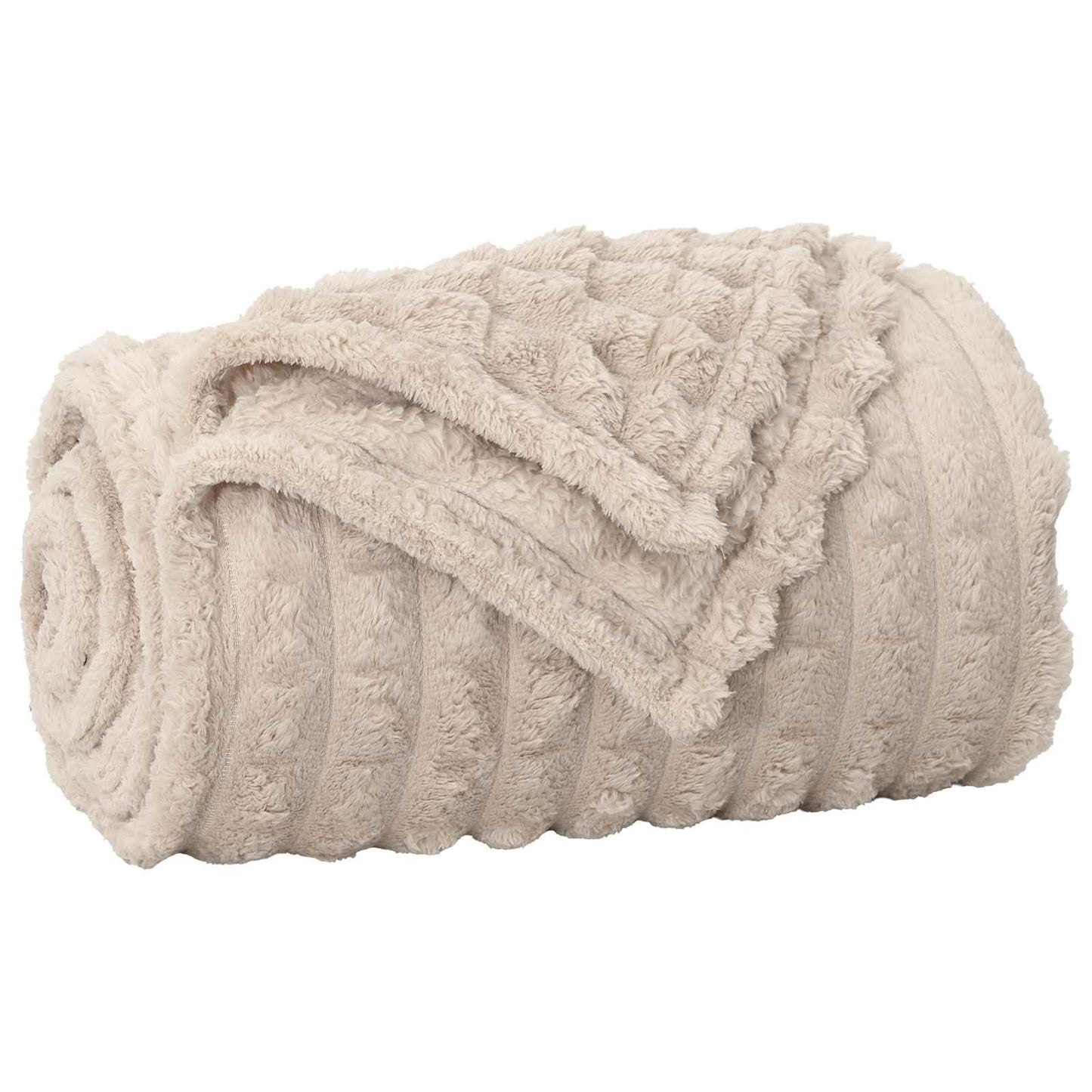 Vidaxl Überwurfdecke Beige 150 x 130 cm Fleece