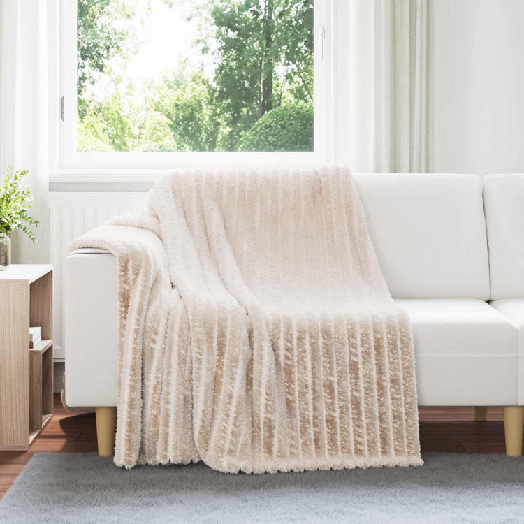 Vidaxl Überwurfdecke Beige 200 x 150 cm Fleece