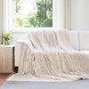 Vidaxl Überwurfdecke beige 240 x 220 cm Fleece