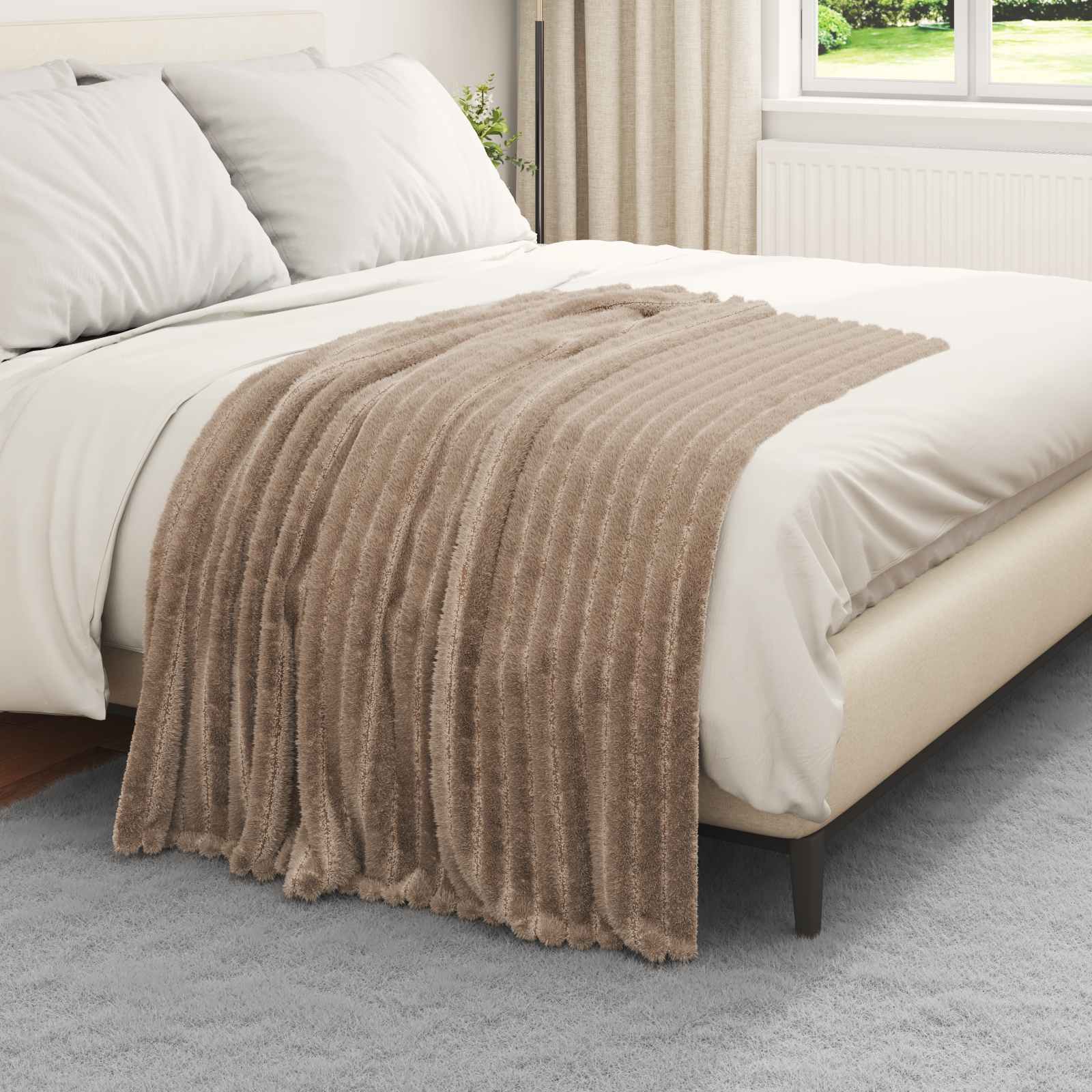 Vidaxx Überwurfdecke Kamel 150 x 130 cm Fleece