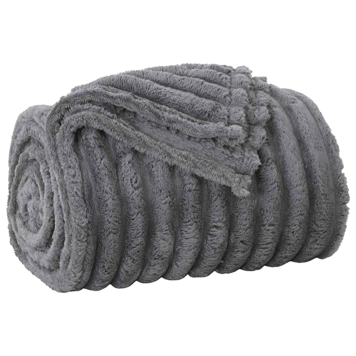 Vidaxl Überwurfdecke dunkelgrau 270 x 240 cm Fleece