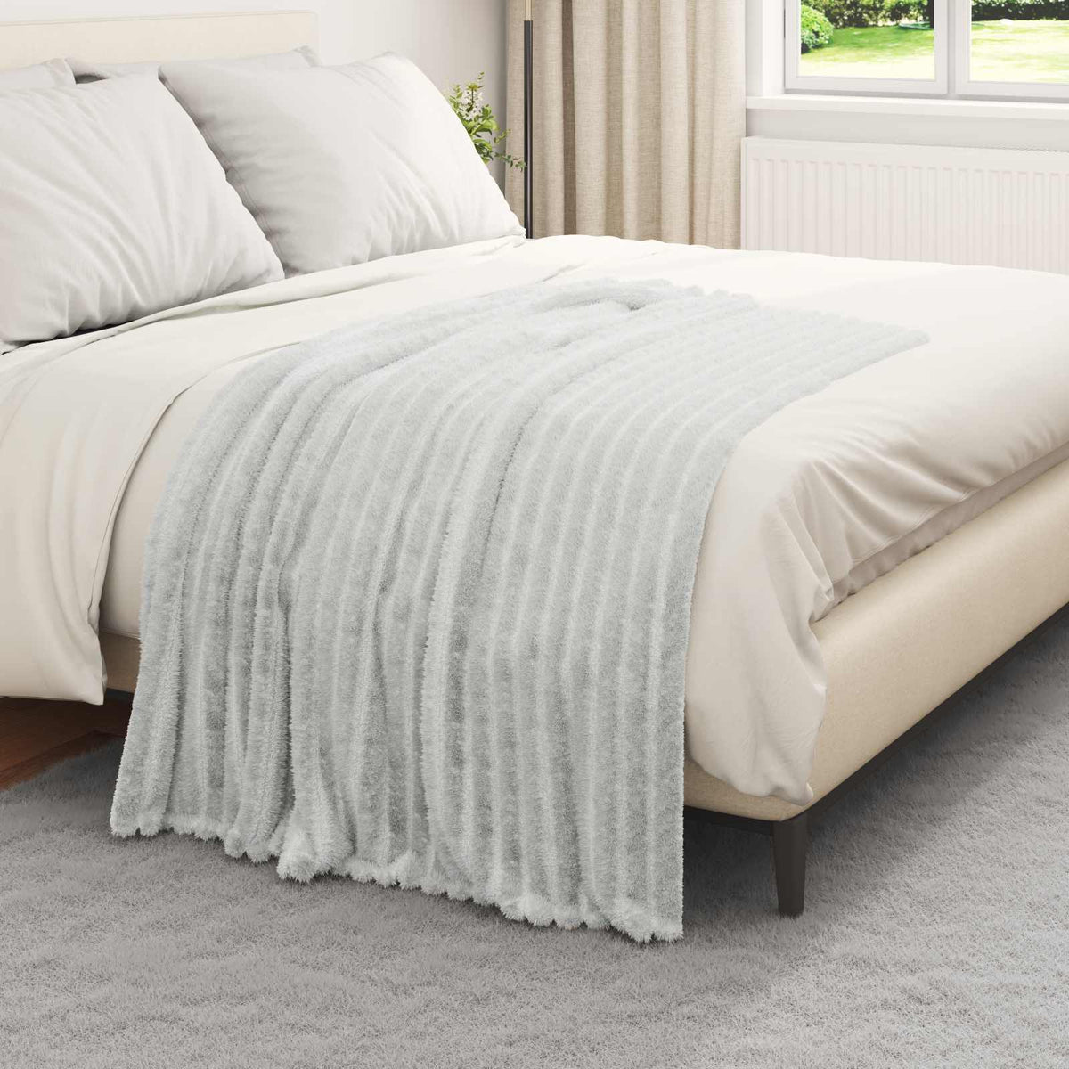 Vidaxx Überwurfdecke grau 150 x 130 cm Fleece