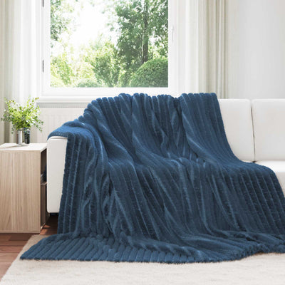 Vidaxx Überwurfdecke Marineblau 270 x 240 cm Fleece