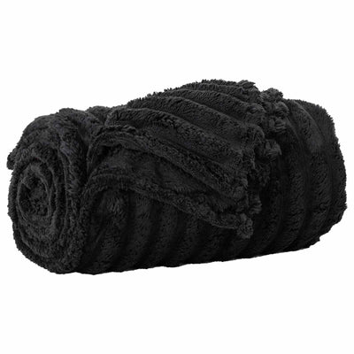 Vidaxx Überwurfdecke schwarz 240 x 220 cm Fleece