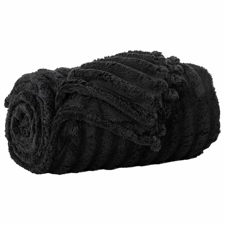 Vidaxx Überwurfdecke schwarz 270 x 240 cm Fleece