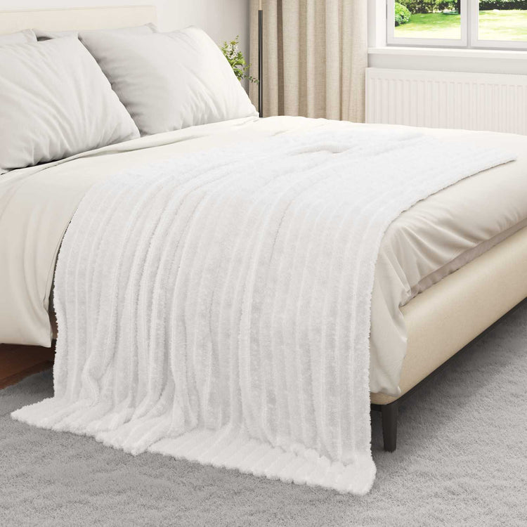 Vidaxx Überwurfdecke weiß 200 x 150 cm Fleece