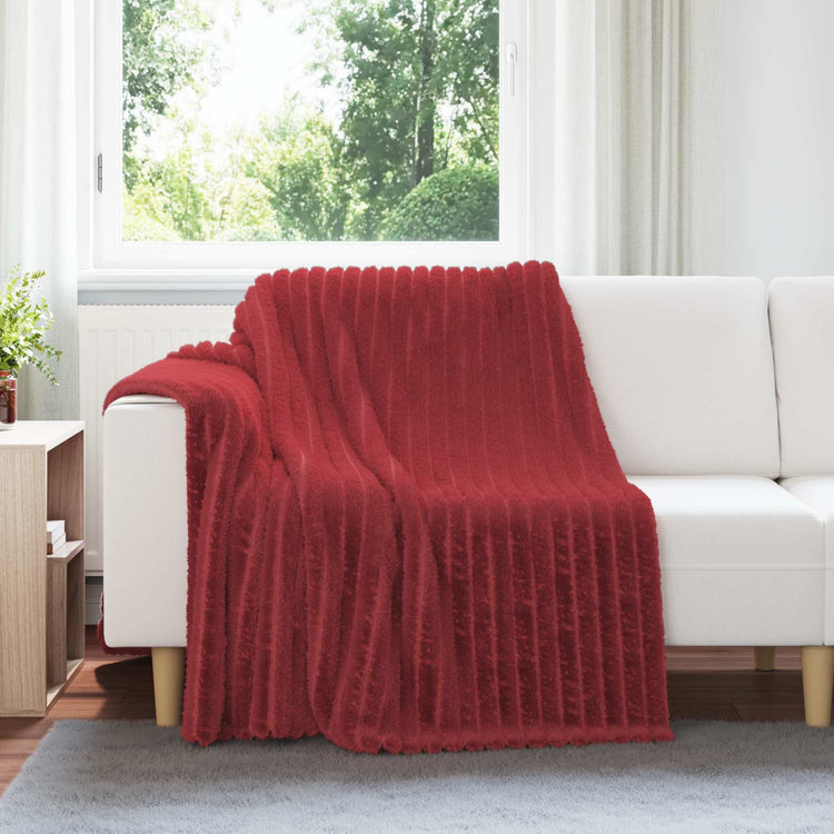 Vidaxx Überwurfdecke bordeauxrot 200 x 150 cm Fleece