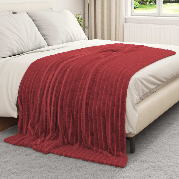 Vidaxx Überwurfdecke bordeauxrot 200 x 150 cm Fleece