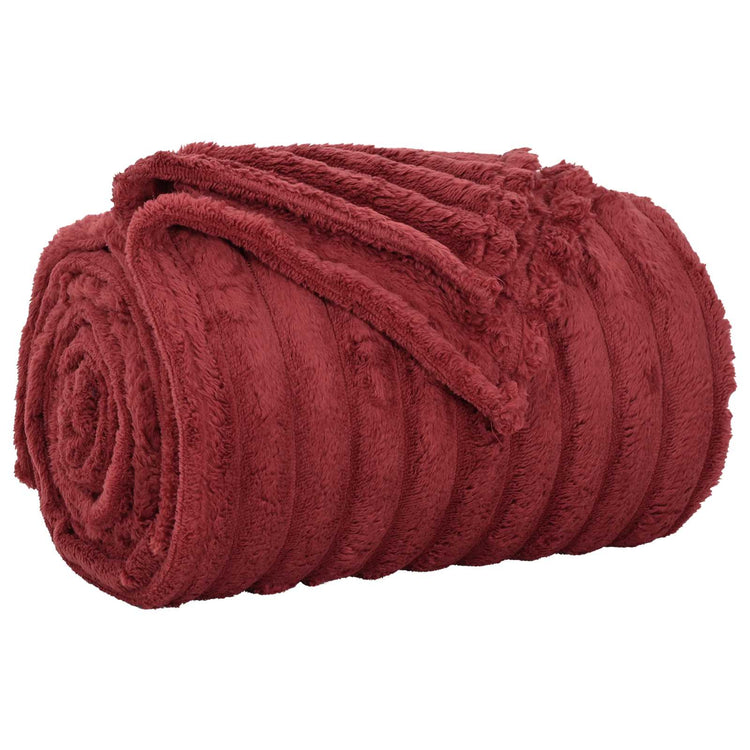 Vidaxx Überwurfdecke bordeauxrot 240 x 220 cm Fleece