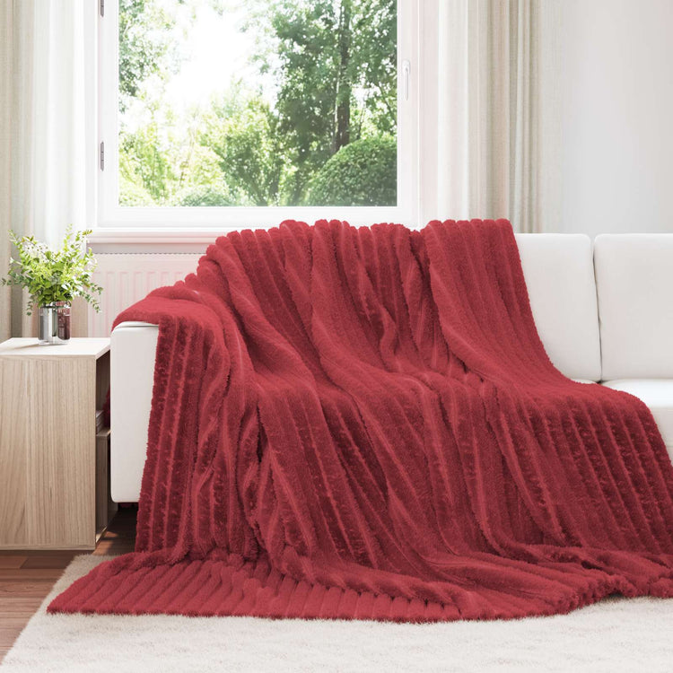 Vidaxx Überwurfdecke bordeauxrot 270 x 240 cm Fleece