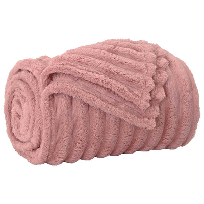 Vidaxl Überwurfdecke rosa 240 x 220 cm Fleece
