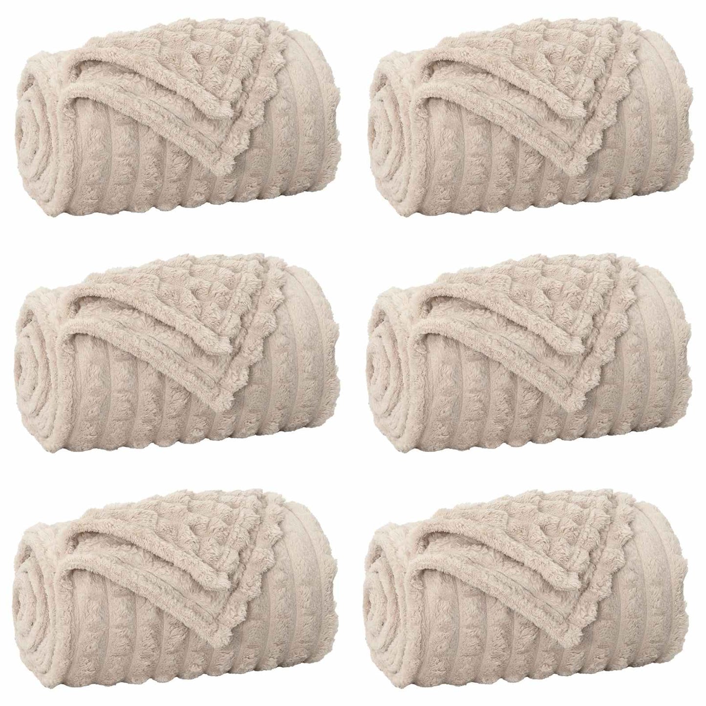 Vidaxl-Teppiche 6 Stück beige 150 x 130 cm Fleece