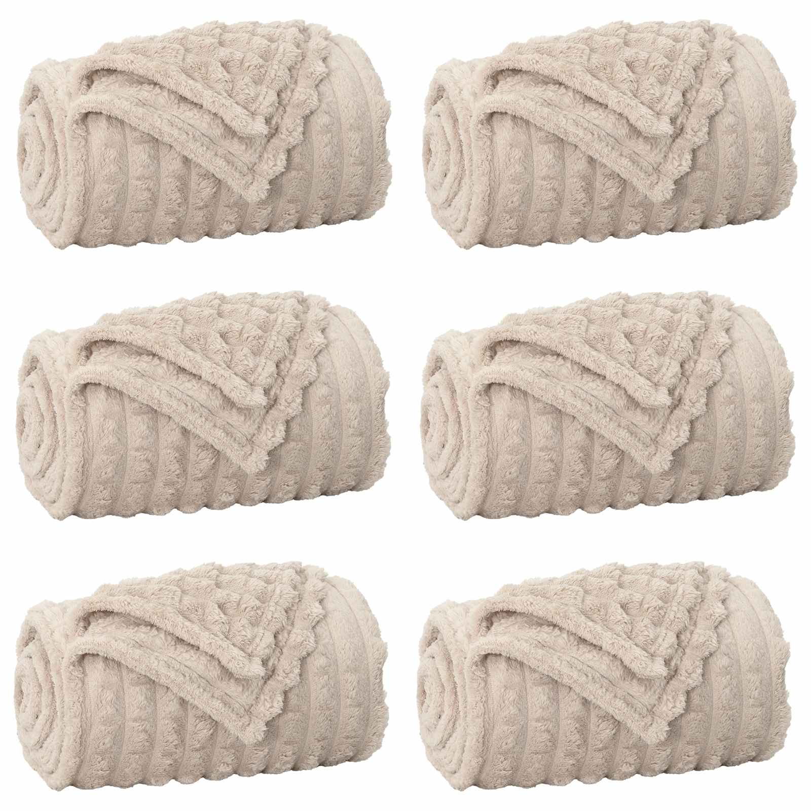 Vidaxl-Teppiche 6 Stück beige 200 x 150 cm Fleece