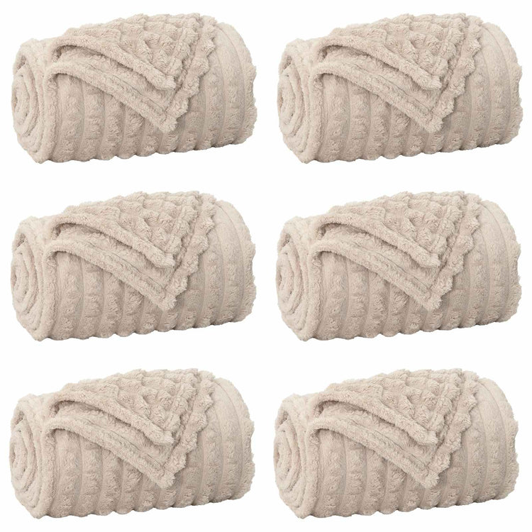 VidaXL Teppiche 6 Stück Beige 240 x 220 cm Fleece