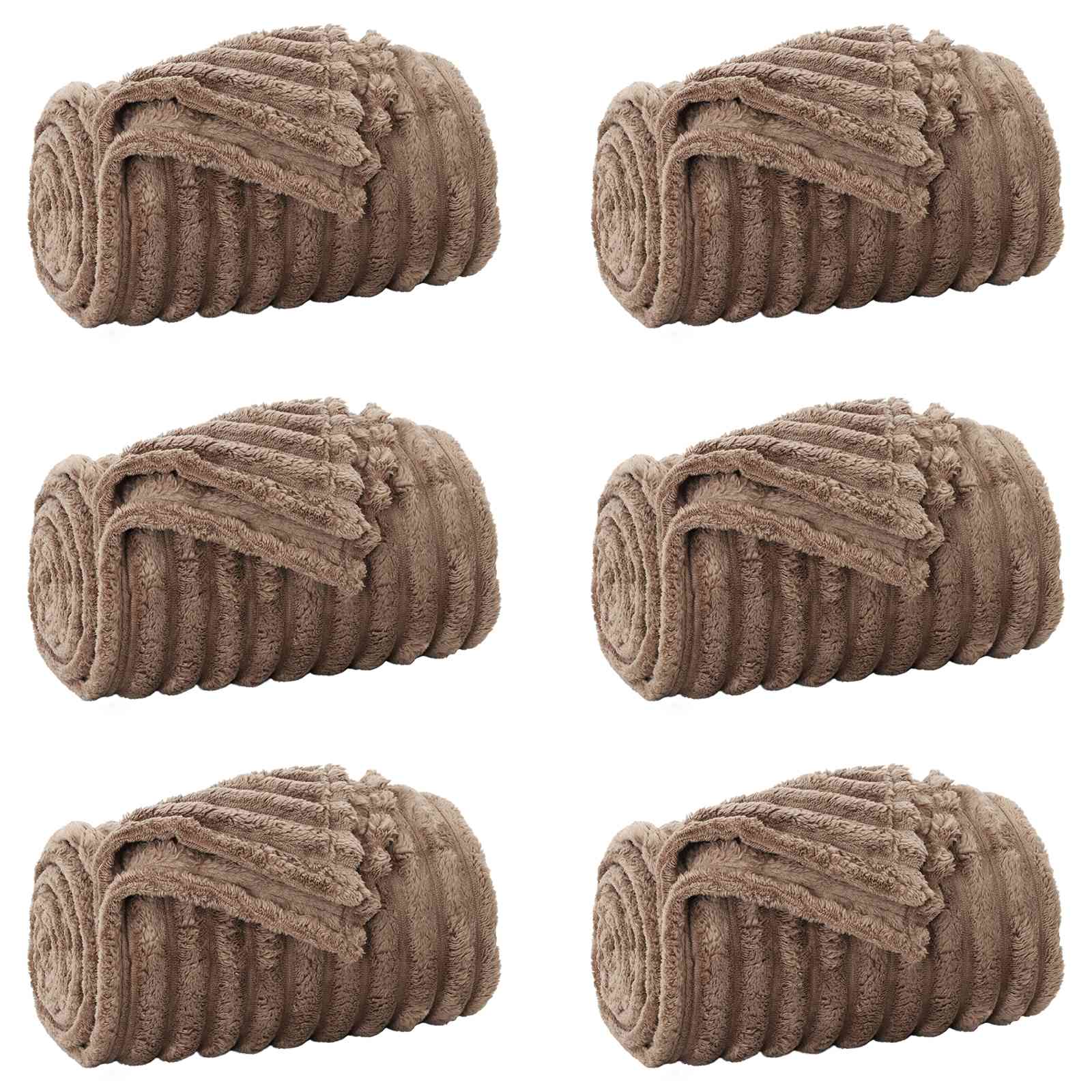 VidaXL Teppiche 6 Stück Kamel 150 x 130 cm Fleece