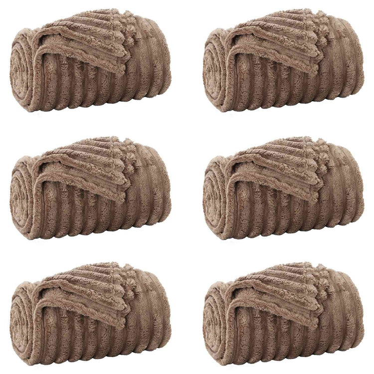 VidaXL Teppiche 6 Stück Kamel 240 x 220 cm Fleece