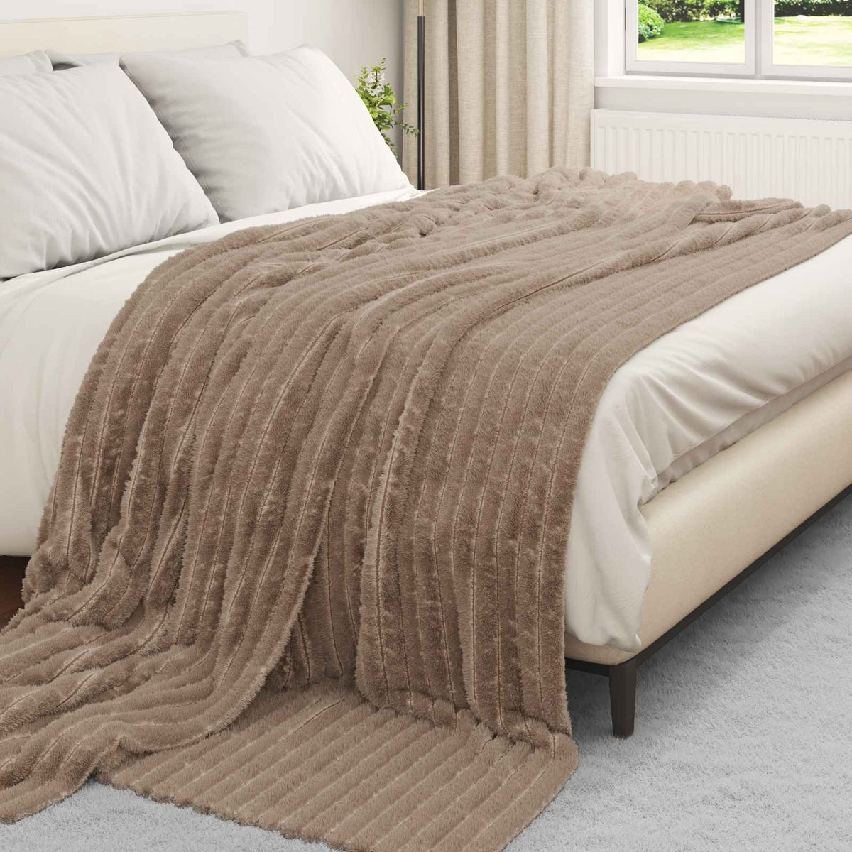 Vidaxl-Teppiche 6 Stück Kamel 270 x 240 cm Fleece