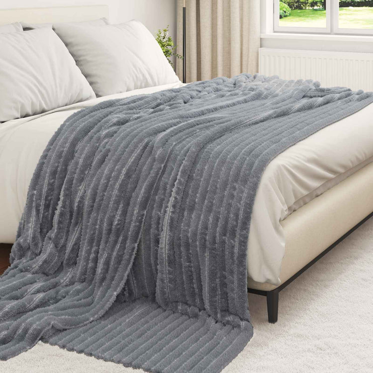 Vidaxl-Teppiche 6 Stück dunkelgrau 270 x 240 cm Fleece