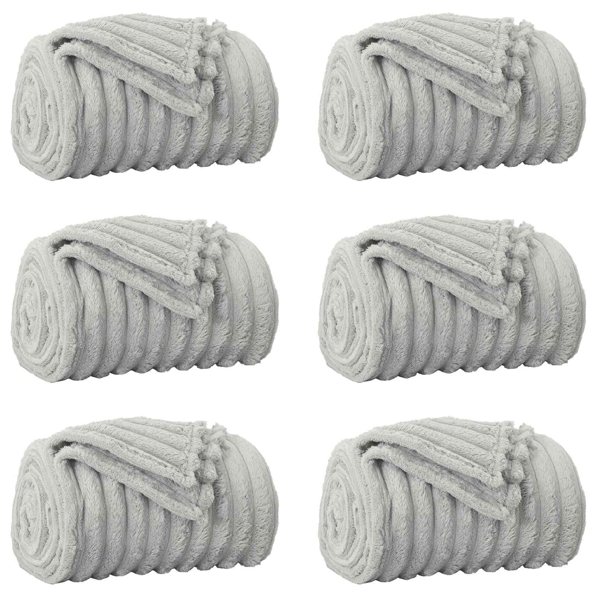 Vidaxl-Teppiche 6 Stück grau 150 x 130 cm Fleece