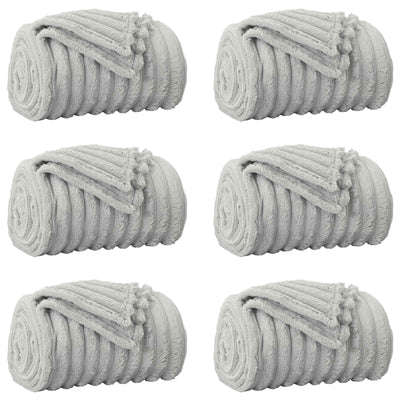 Vidaxl-Teppiche 6 Stück grau 150 x 130 cm Fleece