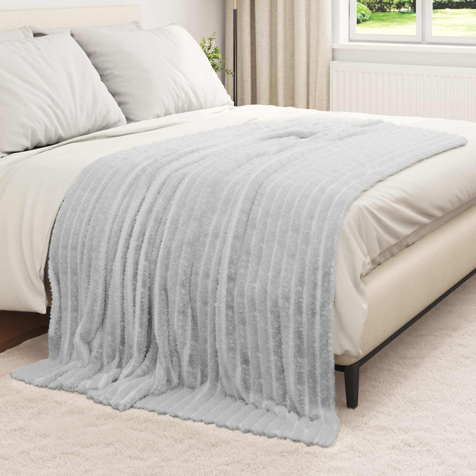 VidaXL Teppiche 6 Stück grau 200 x 150 cm Fleece