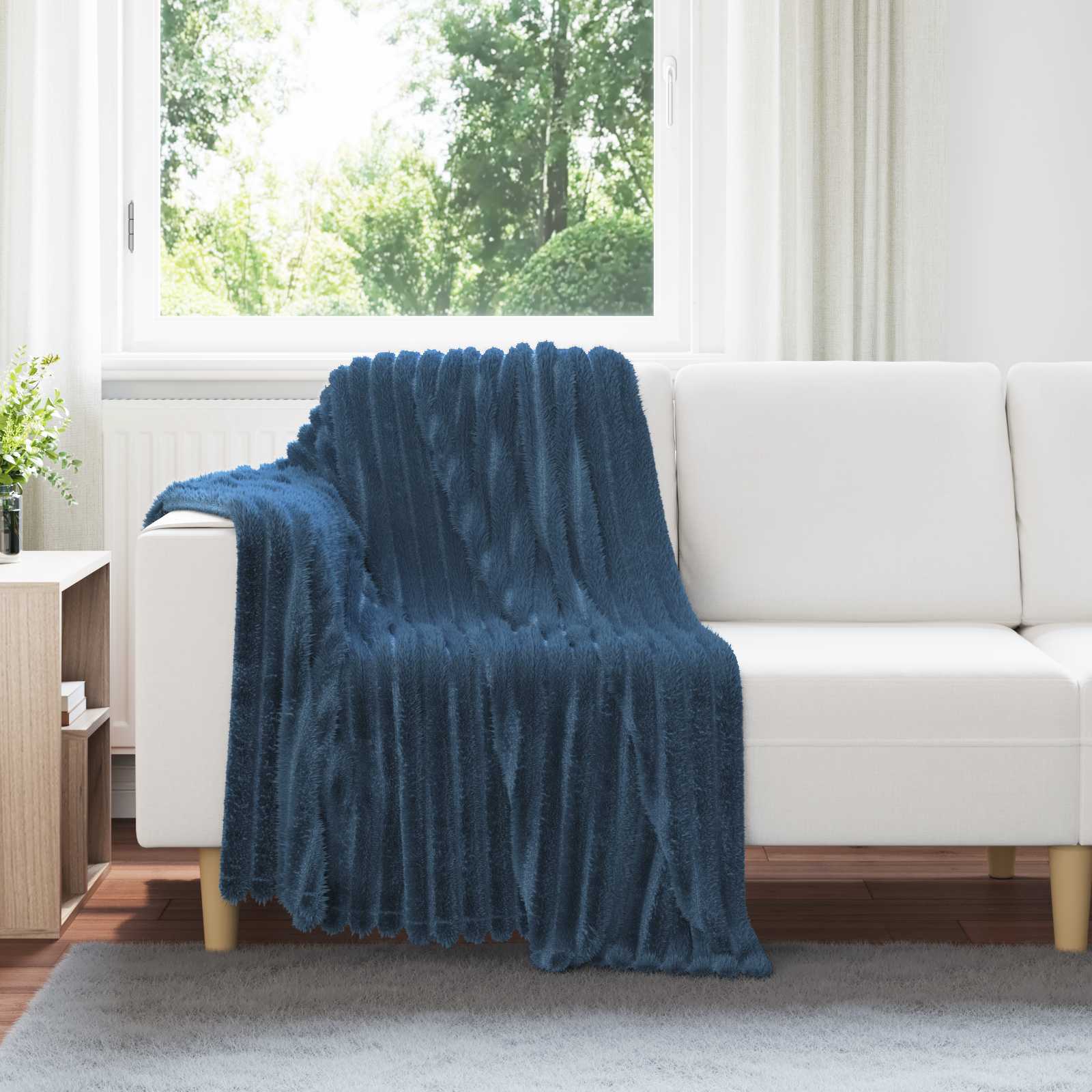 VidaXL Teppiche 6 Stück Marineblau 150 x 130 cm Fleece