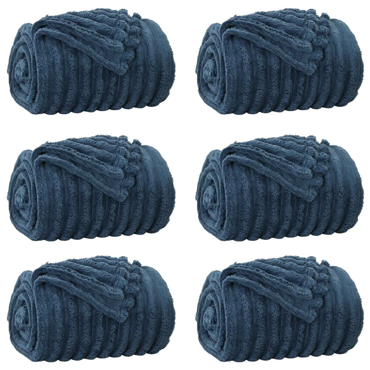 VidaXL Teppiche 6 Stück Marineblau 150 x 130 cm Fleece