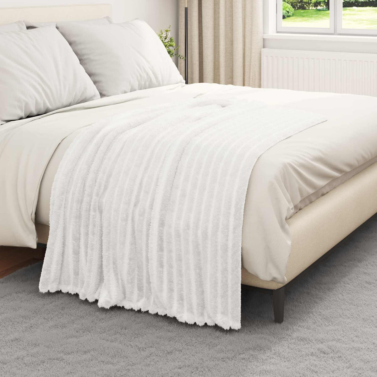 VidaXL Teppiche 6 Stück weiß 150 x 130 cm Fleece