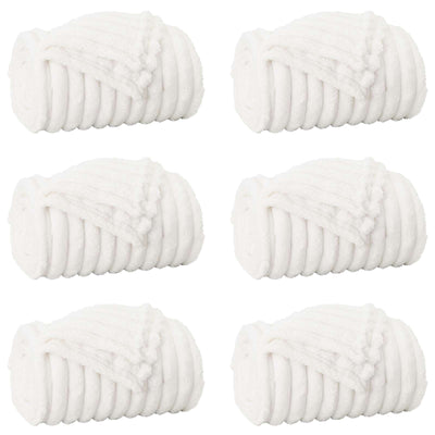 VidaXL Teppiche 6 Stück weiß 240 x 220 cm Fleece
