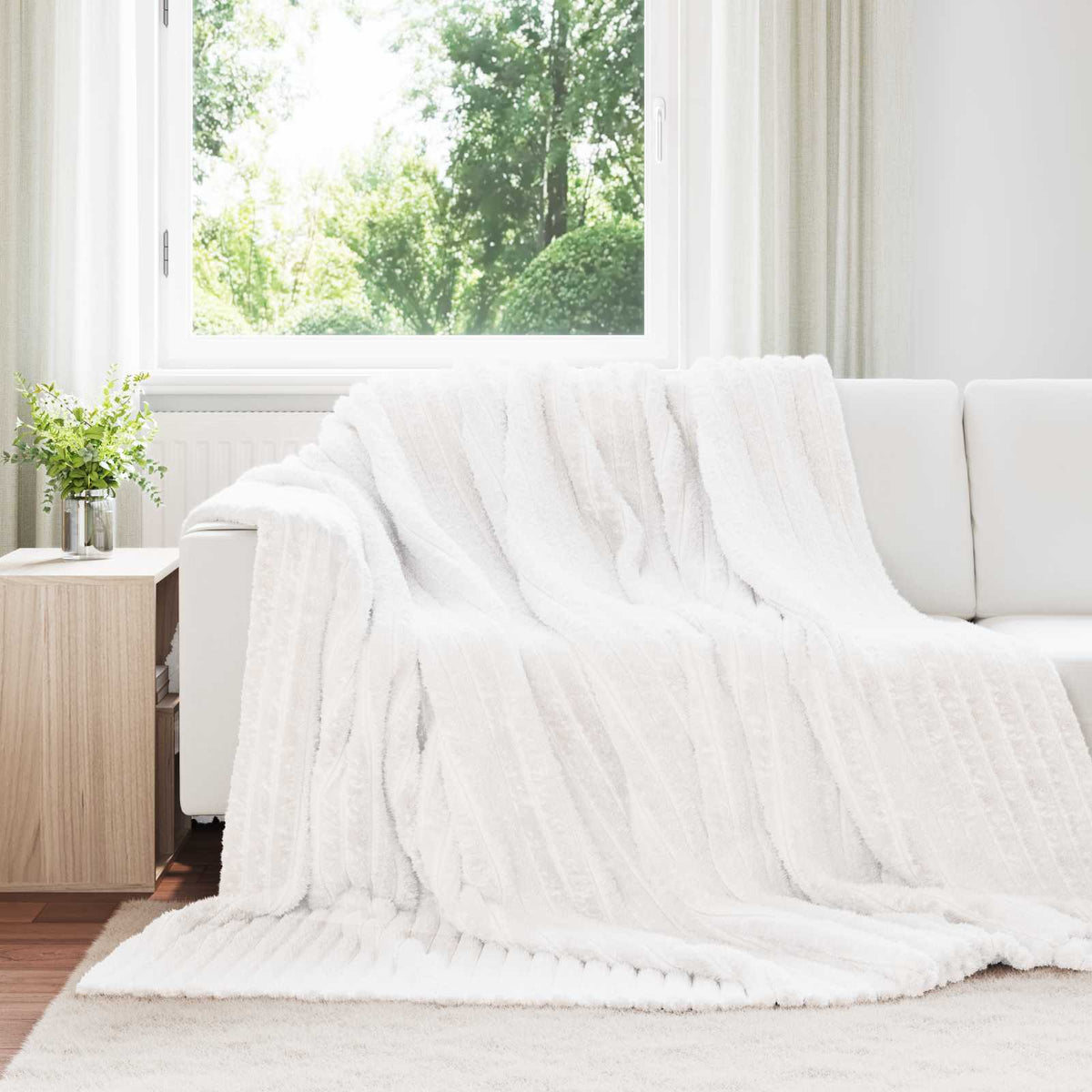 VidaXL Teppiche 6 Stück weiß 270 x 240 cm Fleece