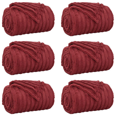 VidaXL Teppiche 6 Stk. Burgunderrot 150 x 130 cm Fleece
