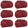 VidaXL Teppiche 6 Stk. Burgunderrot 240 x 220 cm Fleece