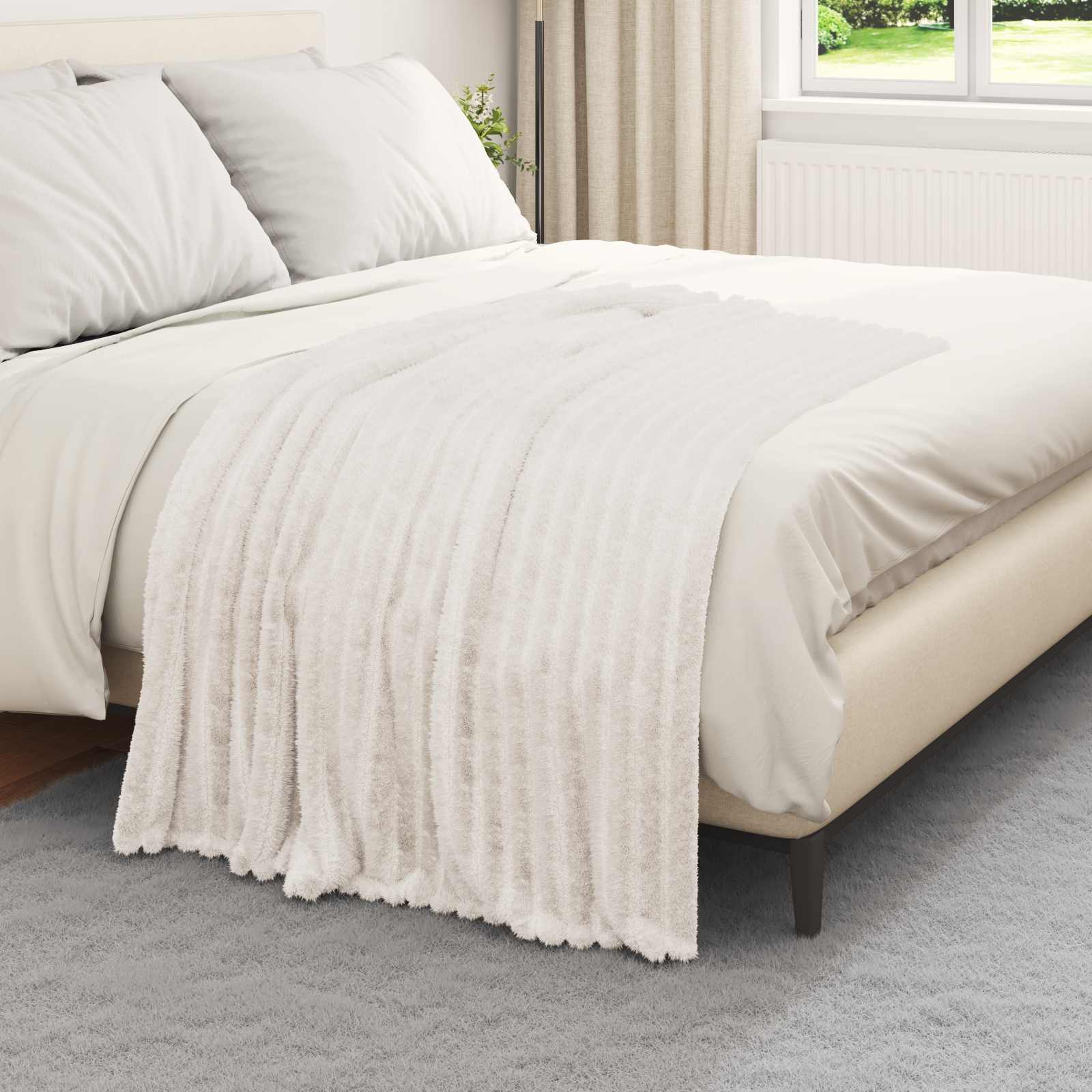 VidaXL Teppiche 6 Stück Creme 150 x 130 cm Fleece