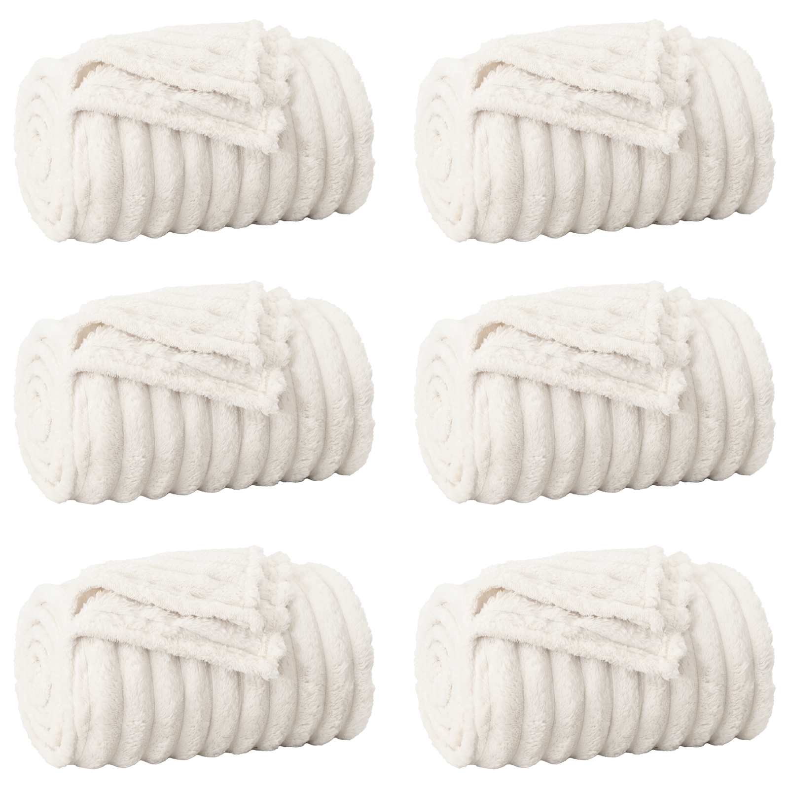 Vidaxl-Teppiche 6 Stück Creme 200 x 150 cm Fleece