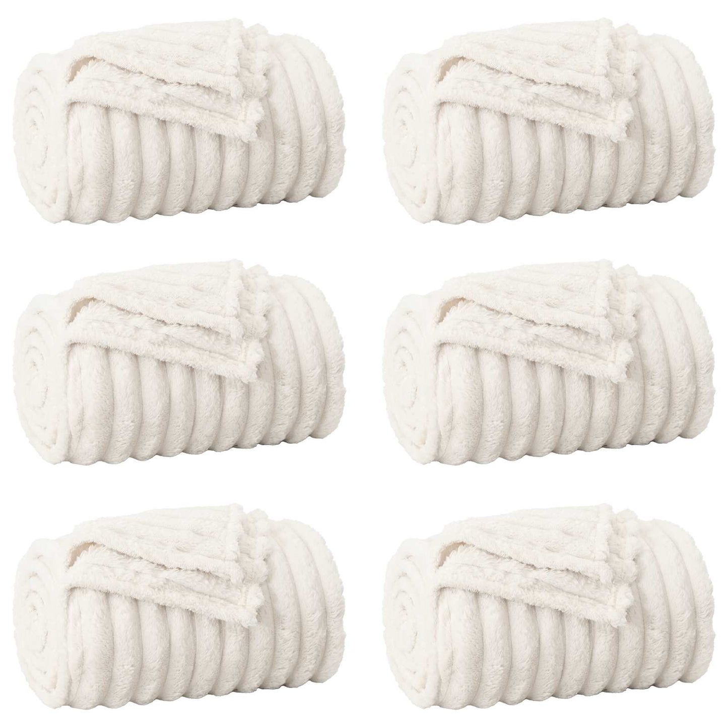 Vidaxl-Teppiche 6 Stück Creme 270 x 240 cm Fleece