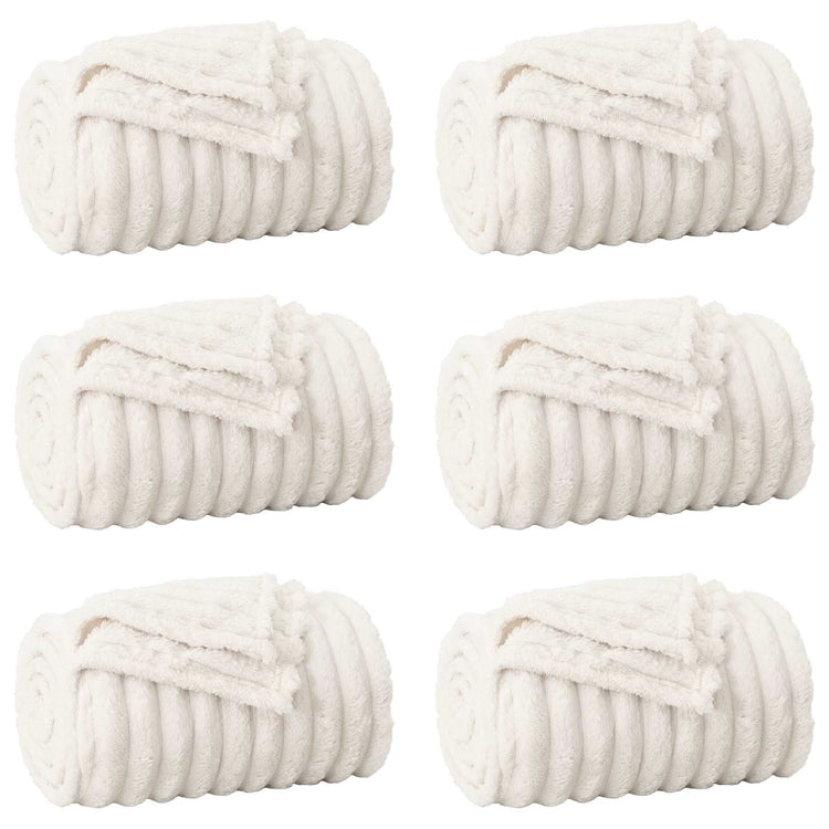 Vidaxl-Teppiche 6 Stück Creme 270 x 240 cm Fleece
