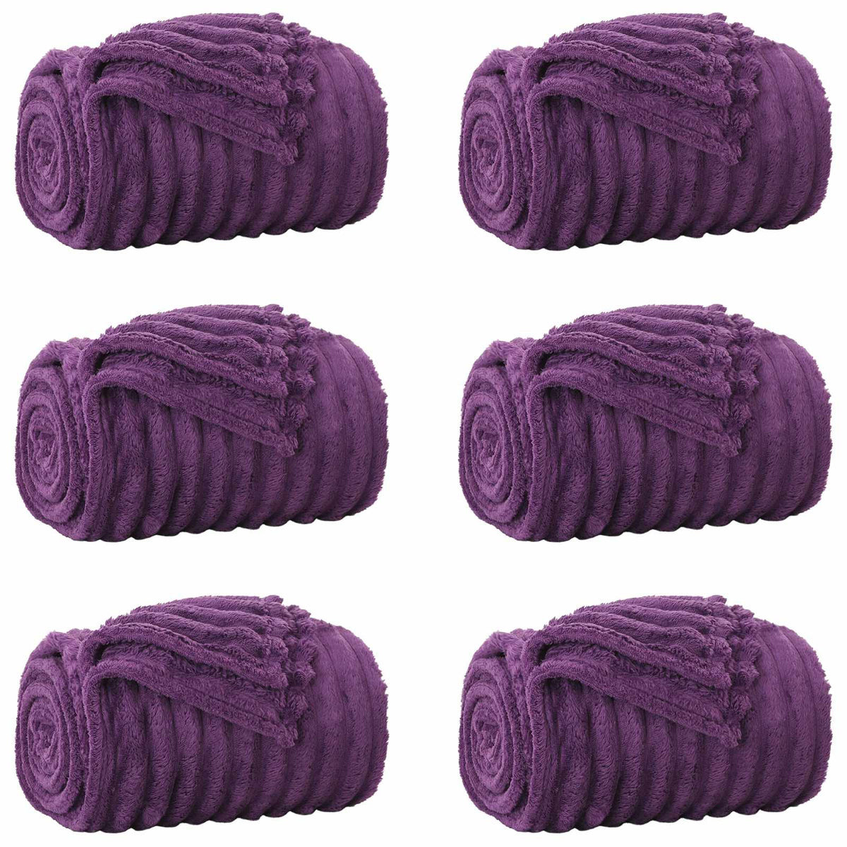Vidaxl-Teppiche 6 Stück lila 150 x 130 cm Fleece