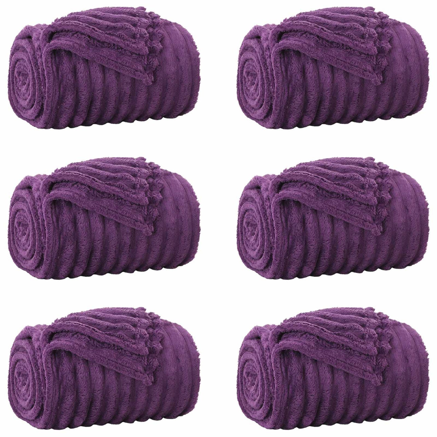 Vidaxl-Teppiche 6 Stück lila 200 x 150 cm Fleece