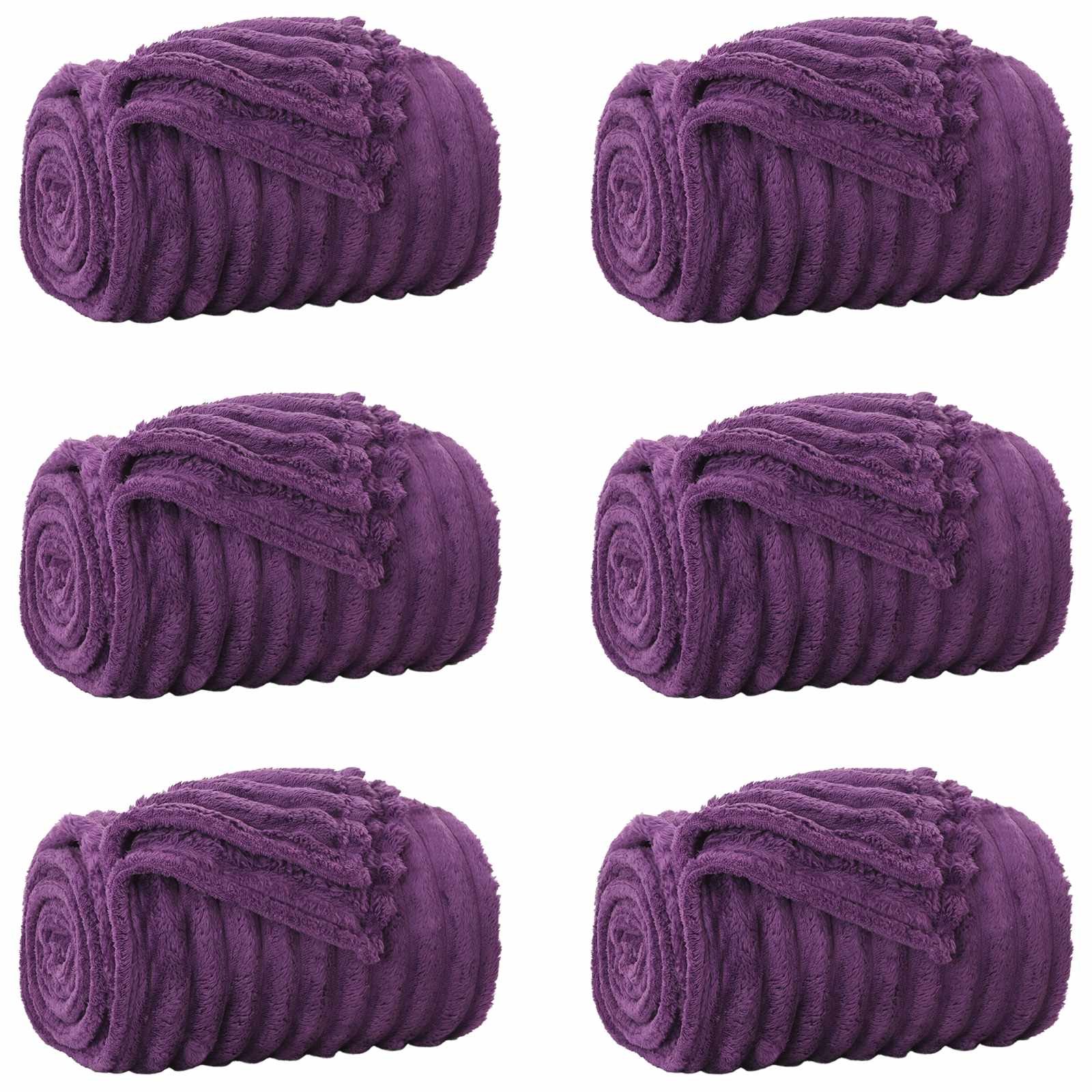 Vidaxl-Teppiche 6 Stück lila 200 x 150 cm Fleece