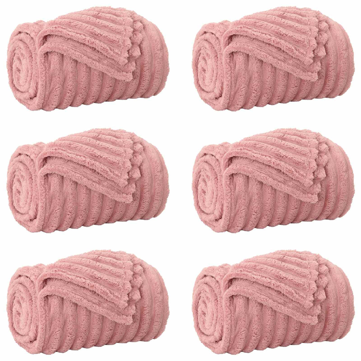 VidaXL Teppiche 6 Stück rosa 150 x 130 cm Fleece