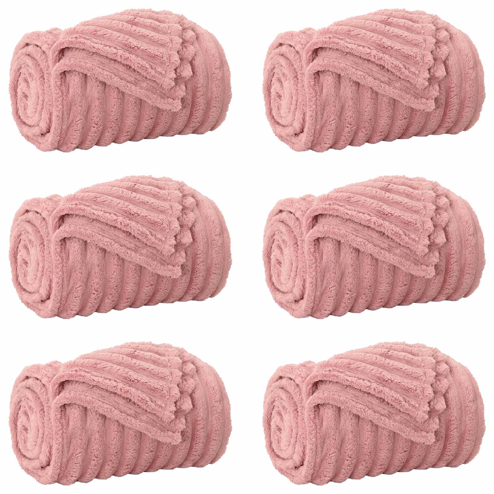 VidaXL Teppiche 6 Stück rosa 150 x 130 cm Fleece