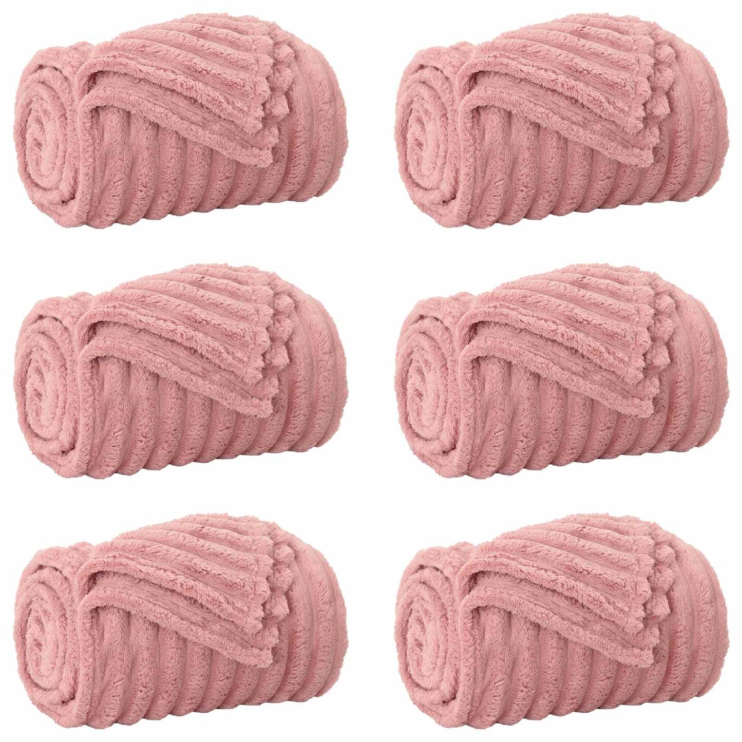Vidaxl-Teppiche 6 Stück rosa 240 x 220 cm Fleece
