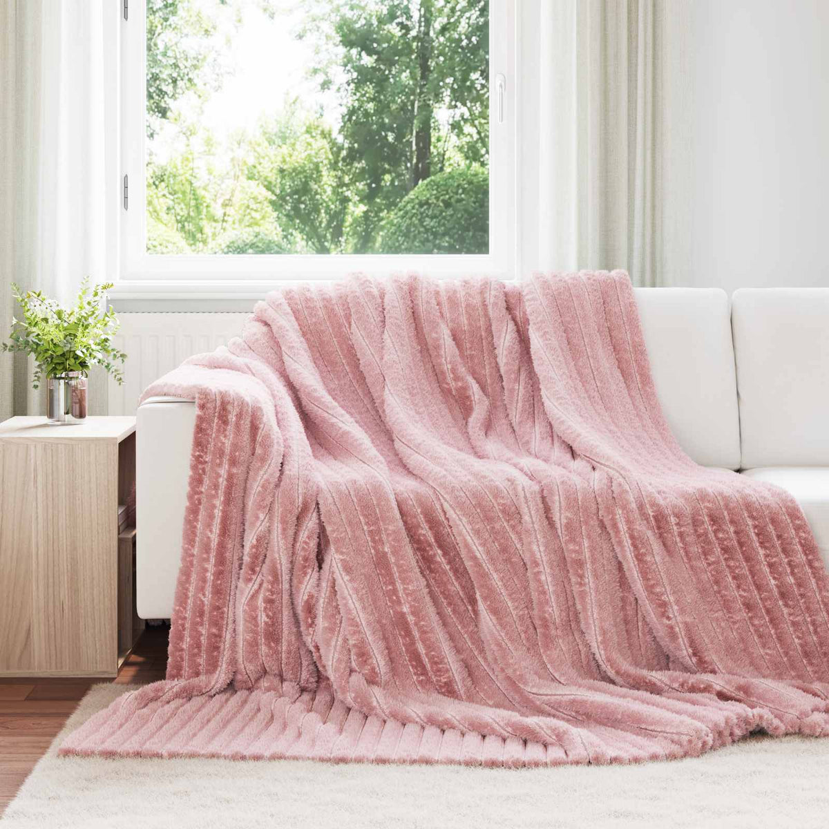 Vidaxl-Teppiche 6 Stück rosa 270 x 240 cm Fleece