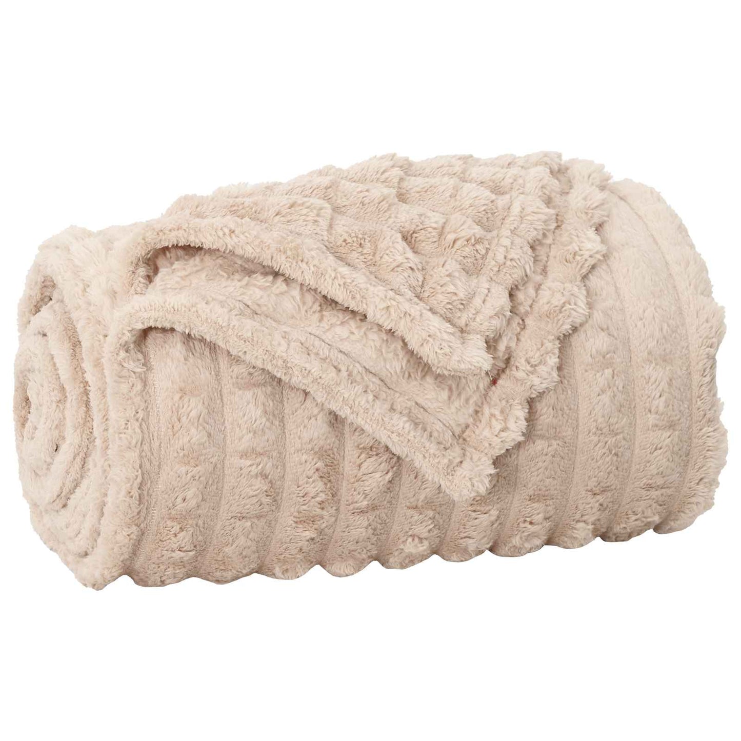 Vidaxl Überwurfdecke Beige 270 x 240 cm Fleece