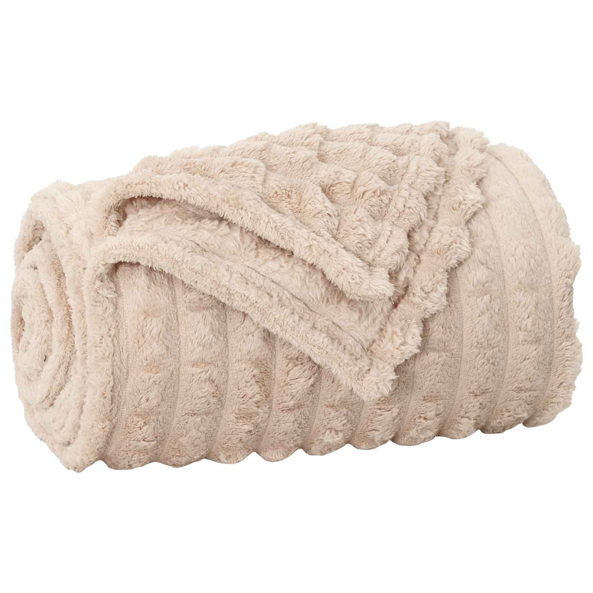 Vidaxl Überwurfdecke Beige 270 x 240 cm Fleece